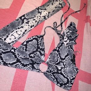 Snake print bralette top